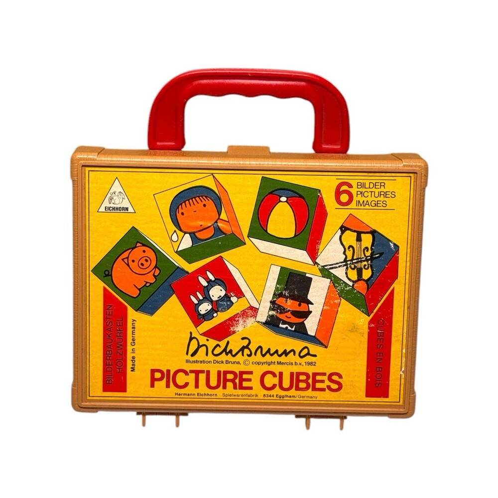 Vintage 1982 Dick Bruna Picture Puzzle Picture Cubes 3 Reference Images Germany